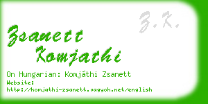 zsanett komjathi business card