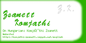 zsanett komjathi business card